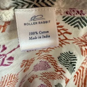 Roller Rabbit Womens Blouse Sz XS Orange Purple Green Boho‎ Hippie Shirt thumbnail 9