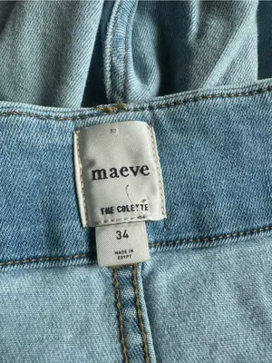 Anthropologie Maeve the Colette wide leg cropped jean light wash size 34 thumbnail 4