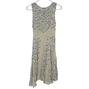 Floreat Anthropologie Windswept Floral Crochet Boho Dress‎ Viscose Size XS thumbnail 2