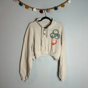 Boys Lie cream Locked In Henley sweatshirt thumbnail 2