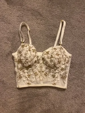 Floral corset top White Size XS thumbnail 1