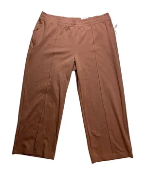 Old‎ Navy Dynamic Fleece Pants Womens 3X Brown High Rise Zip Pockets Athletic thumbnail 1