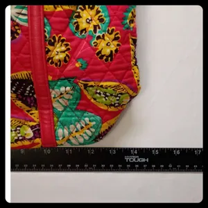 Vera Bradley Tote Bag Women Large Red Multi Floral Quilted Shoulder Handbag thumbnail 7