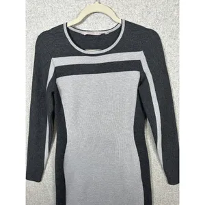 Athleta Womens Small Heathered Gray Black Sweater Dress Casual Long‎ Sleeve thumbnail 12
