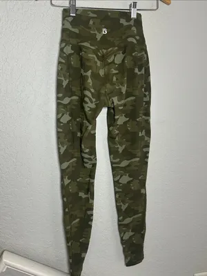 Buffbunny Camo High Waist Leggings Olive Green Small Athleisure Athletic Travel thumbnail 4