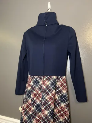 Vintage Haypence Dress Womens Medium Plaid Maxi Mod Turtleneck ILGWU USA 70s thumbnail 6