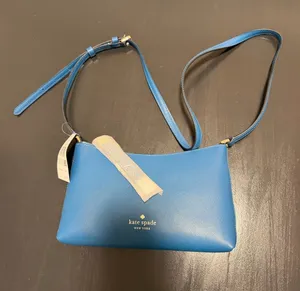 NWT Kate Spade New York Blue Leather Crossbody Bag thumbnail 1