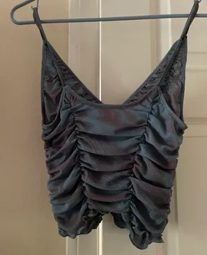 Rouched Mesh Tank Top thumbnail 3