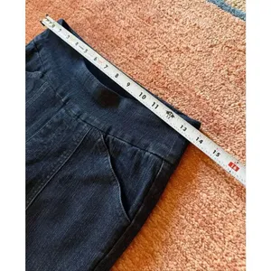 Denim & Co. 2T Dark Wash Pull-On Stretch Denim Pants Slim Straight High rise thumbnail 4