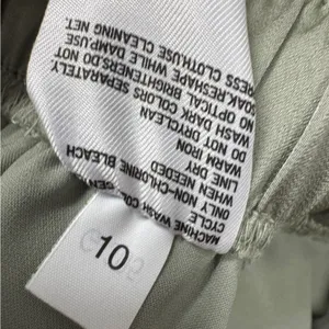 Uniqlo Sage Green Satin Wide Leg Pants Womens S Pull On Preppy Casual Tie Waist thumbnail 10