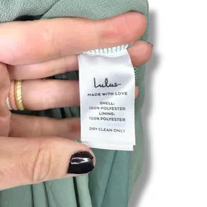 Lulus NWOT Heavenly Hues Sage Green Brush Woven Chiffon V-Neck Maxi Dress Large thumbnail 11