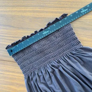 Vintage Swim n Sport Dress Medium Brown Strapless Smocked Y2K Resort Beach Cover thumbnail 6
