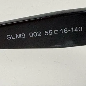 YSL - SAINT LAURENT Acetate Square SLM9 002 Sunglasses Black/Gray thumbnail 13