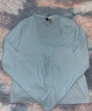 H&M Baby Blue Tie Cardigan thumbnail 1