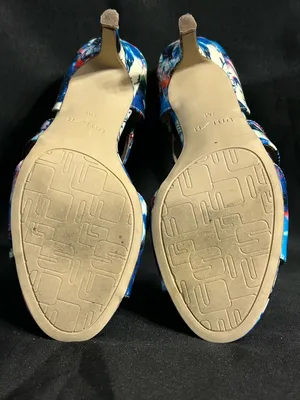 Unisa Women’s Blue Floral Open-Toe Women's Dress 3.5” Heels SZ 7 thumbnail 12