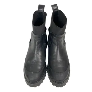 & Other Stories Women's Black Round Toe Chunky Block Heel Chelsea Boots 38 US 7 thumbnail 2