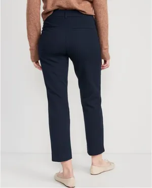 Old Navy High Rise Pixie Trouser in In The Navy thumbnail 3