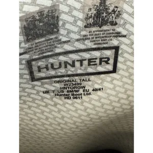 Hunter Original Women's Tall Rain Boots, US Size 8 m/9 F Black thumbnail 15