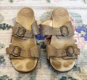 Dansko Womens Double Buckle Slip On Sandals 39 US 8.5/9‎ Casual Comfort Beachy thumbnail 1