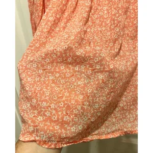 Billabong x Wrangler Womens Large Coral Floral Smocked Long Sleeve Blouse Ruffle thumbnail 5