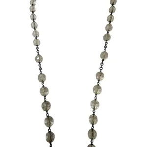 Vintage Roma Sterling Silver & AB Crystal Rosary thumbnail 4