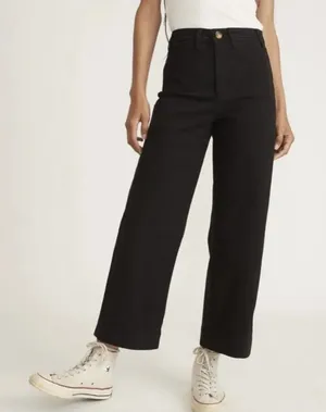 Marine Layer Bridget Wide Leg Crop Pants in Black size 6‎ thumbnail 1