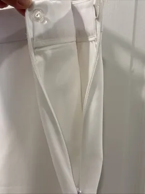 Lafayette 148 Women’s Finesse Crepe Gate Full Leg Pants Size 16 White EUC Dressy thumbnail 6