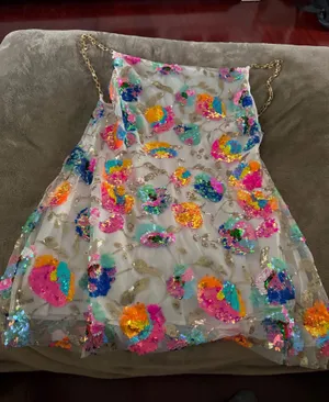 Multicolored sequin dress Multiple Size L thumbnail 1