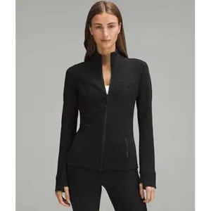 Lululemon Womens Jacket 12 Black Luon Define Full Zip Thumbholes Activewear thumbnail 2