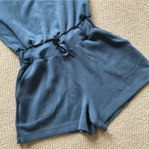 Spanx Airluxe Romper Short Romper Blue Size Small Short Sleeve Shorts GUC thumbnail 3