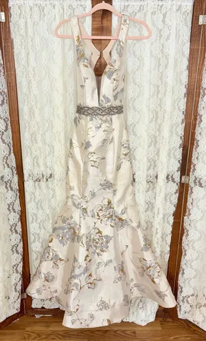 Stunning Bicici & Coty Metallic Brocade Prom Gown thumbnail 1