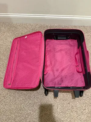 Girls Pink Patterned Travel Tote and Carry-On Set thumbnail 5