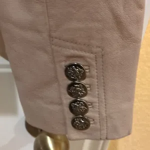 Kenneth Cole Leather Jacket Beige Size M thumbnail 10