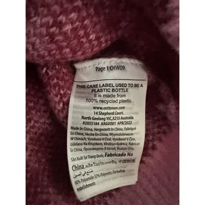 Cotton On Knit Cardigan Fluffy Optical Splice Berry Sz Small Checkered thumbnail 9