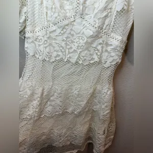 Free People Be Your Baby Lace Mini Dress‎ in Ivory Size XS thumbnail 5