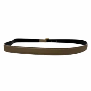 Saint Laurent Cassandre Logo Belt Square Buckle Leather Beige Size 90/36 thumbnail 7