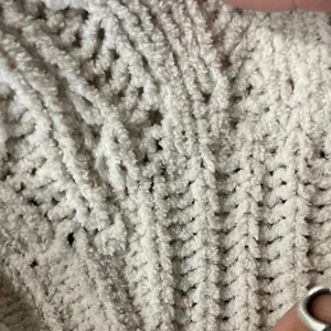 American Eagle Outfitters Oatmeal Chunky Cropped Mock Neck Sweater SZ XL Y2K thumbnail 7