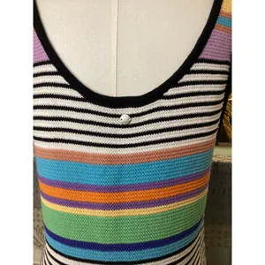 Roxy Womens Multi Color Striped Knit Sleeveless Maxi Dress Medium ERJKD03322 thumbnail 3