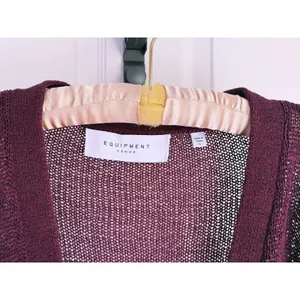 Equipment Femme Academia Button Up Cardigan Sweater Small Maroon Heritage Prep thumbnail 3