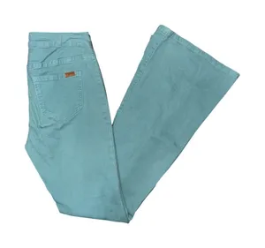 Rock & Roll Teal Bellbottom Bargain Button Flare Jeans Boho Western Cowgirl thumbnail 1