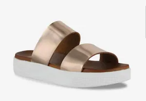 Rose Gold Metallic Platform Sandals thumbnail 1