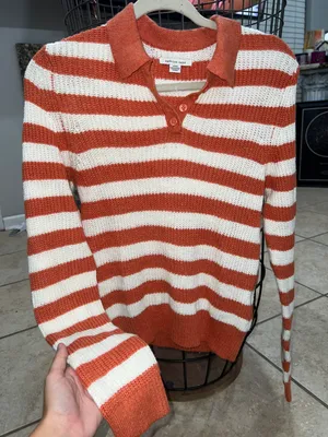 Aerie Long Sleeve Collared Sweater thumbnail 1