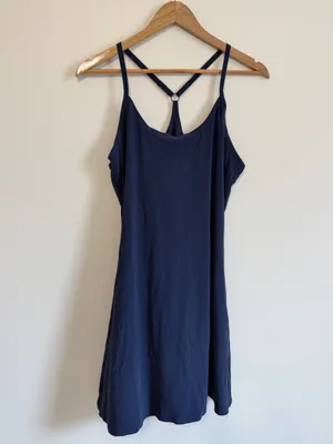 Outdoor Voices Exercise Dress Medium Blue Adjustable Straps Built-in Shorts thumbnail 2