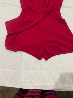 ZARA Women’s Red Sleeveless Romper thumbnail 3