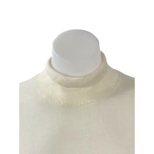 NEW J.Crew Women's Cream Wool Long Sleeve Turtleneck Knit Sweater Top Size S thumbnail 2