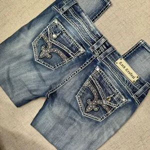 Rock Revival Barby Skinny Ankle Jeans Distressed Stretch Bling Size 34 thumbnail 9