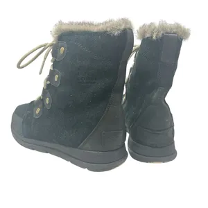 Sorel Explorer Joan Suede Boots Lace-Up Waterproof Weather‎ Black Size US 9.5 thumbnail 7