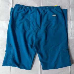 FIGS Blue V-Neck Scrub Top and Straight-Leg Pants Set thumbnail 6