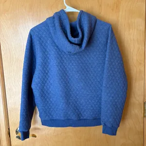 Marine Layer Quilted‎ Hoodie Women Small Blue Pullover Style 14025 Fall 2021 thumbnail 2