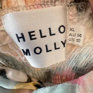 Hello Molly Scenic Drives Midi Dress‎ Floral Twist Front Smocked US 10 Satin thumbnail 8